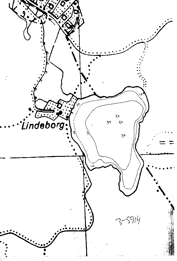 Djupkarta för Lindeborgssjön — SMHI Vattenwebb