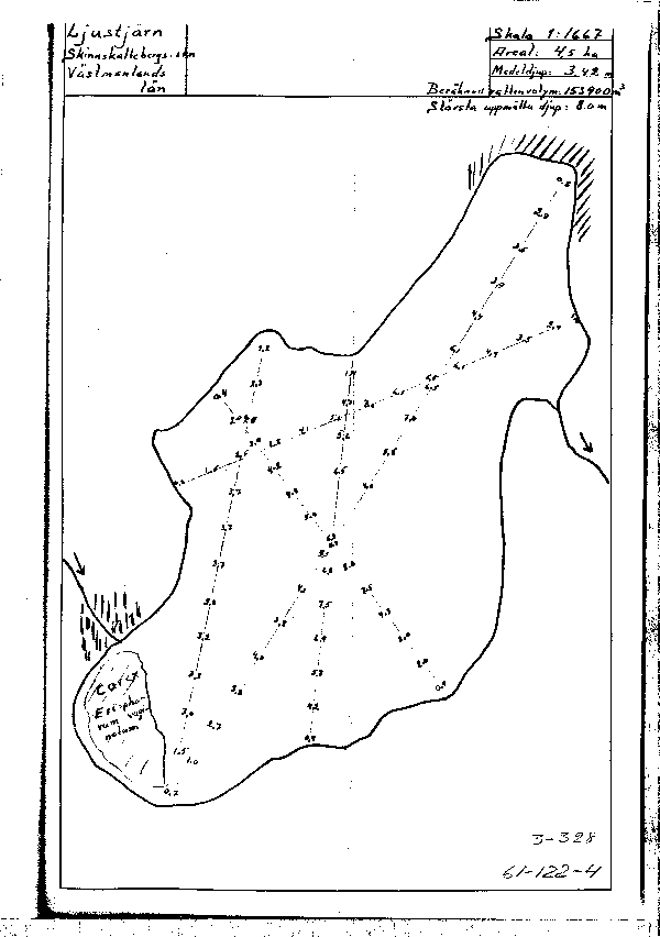 Djupkarta för Ljustjärnen