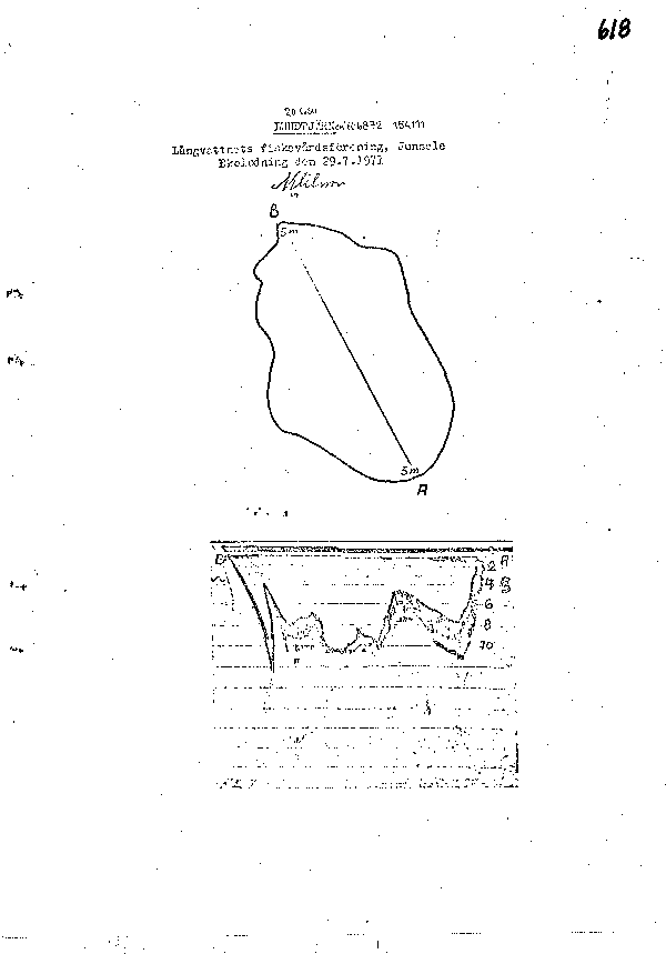 Djupkarta för Lundtjärnen i Sollefteå — Lundtjärnen — blad 5-0788 (SMHI Vattenwebb)