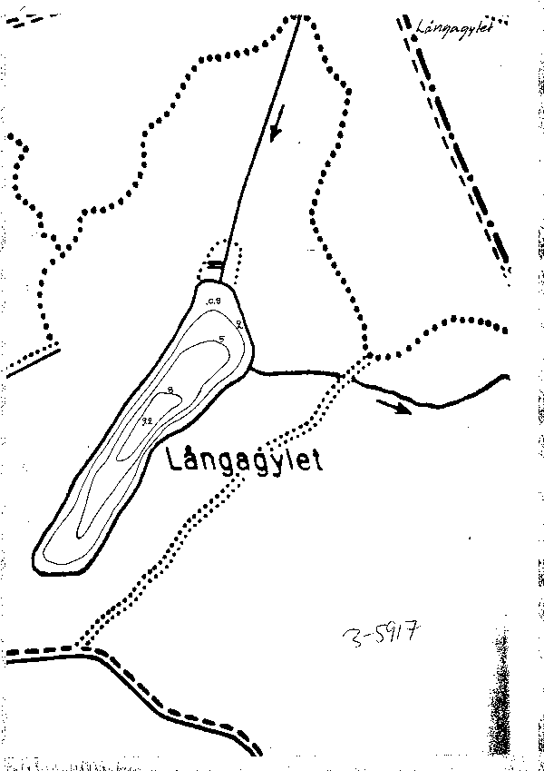 Djupkarta för Långagylet — SMHI Vattenwebb