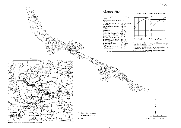 Djupkarta för Långsjön i Askersund — Långsjön — blad 3-6414 (SMHI Vattenwebb)