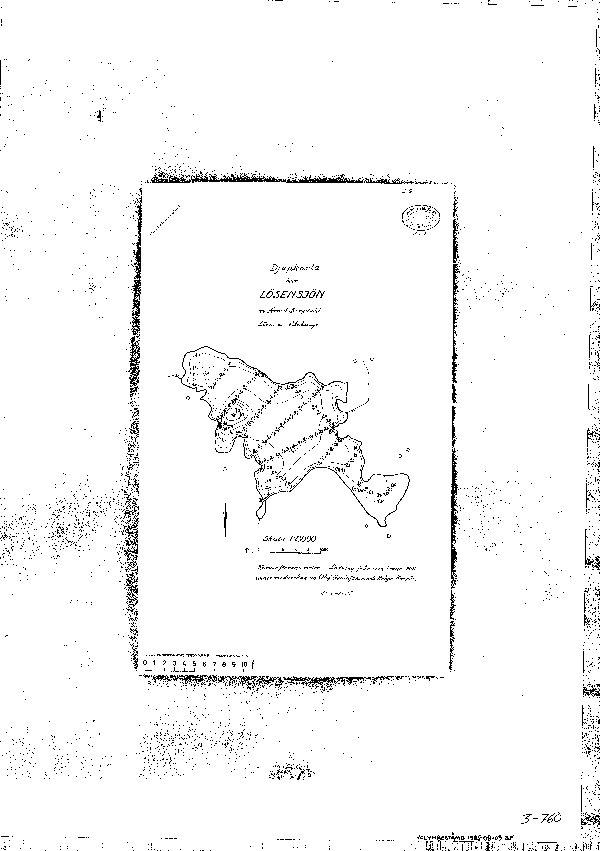 Djupkarta för Lösensjön — Lösensjön — blad 3-0760 (SMHI Vattenwebb)
