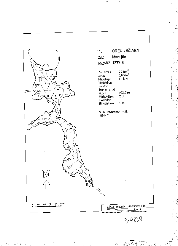 Djupkarta för Madsjön