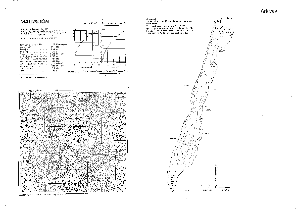 Djupkarta för Malmsjön i Karlskrona — Malmsjön — blad 2-1101 (SMHI Vattenwebb)