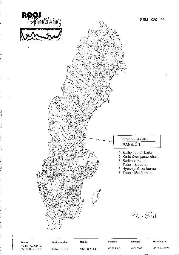 Djupkarta för Mansjön