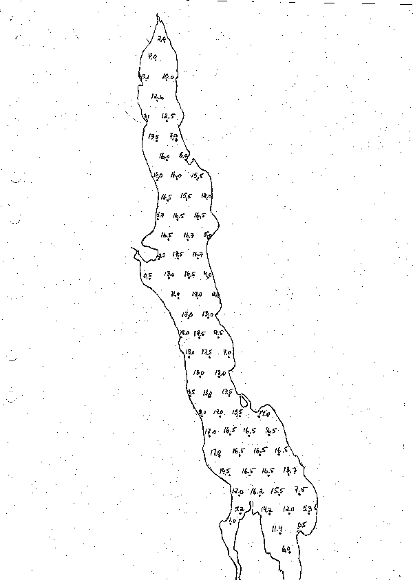 Djupkarta för Mellan-Hurr — Mellan-Hurr — blad 3-5189 (SMHI Vattenwebb)