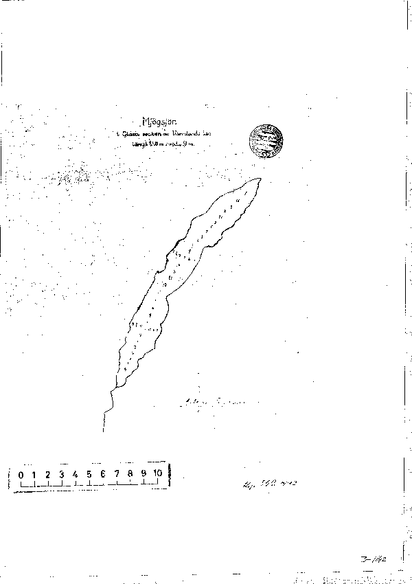 Djupkarta för Mjögsjön i Arvika — Mjögsjön — blad 3-1142 (SMHI Vattenwebb)
