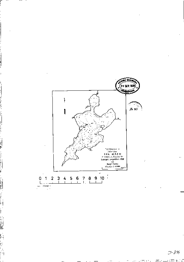 Djupkarta för Mäen — Mäen — blad 3-0844 (SMHI Vattenwebb)