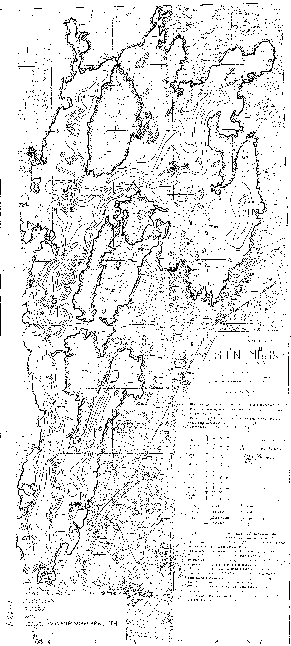 Djupkarta för Möckeln — Möckeln — blad 1-0134 (SMHI Vattenwebb)