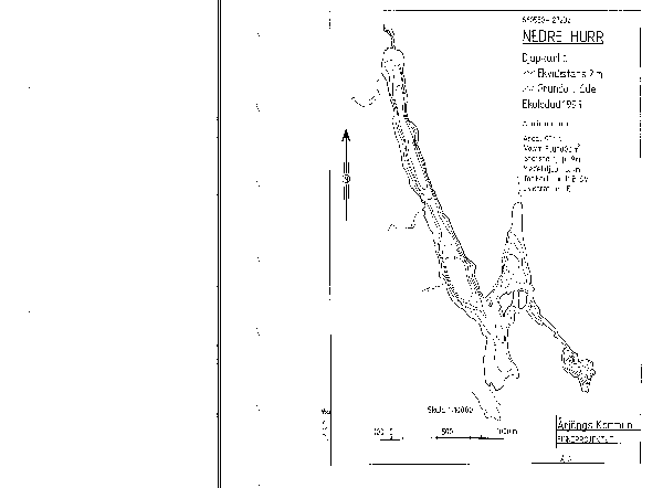 Djupkarta för Nedre Hurr — Nedre Hurr — blad 2-0623 (SMHI Vattenwebb)