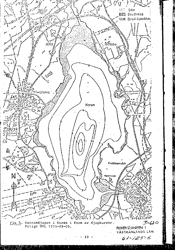 Djupkarta för Noren i Norberg — Noren — blad 3-0680 (SMHI Vattenwebb)
