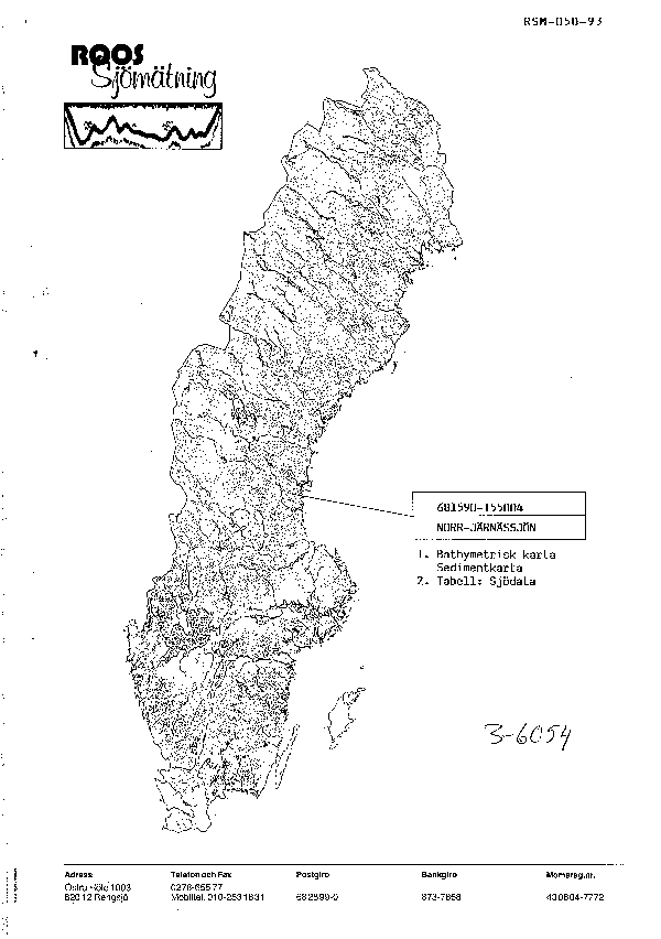 Djupkarta för Norr-Järnässjön — SMHI Vattenwebb