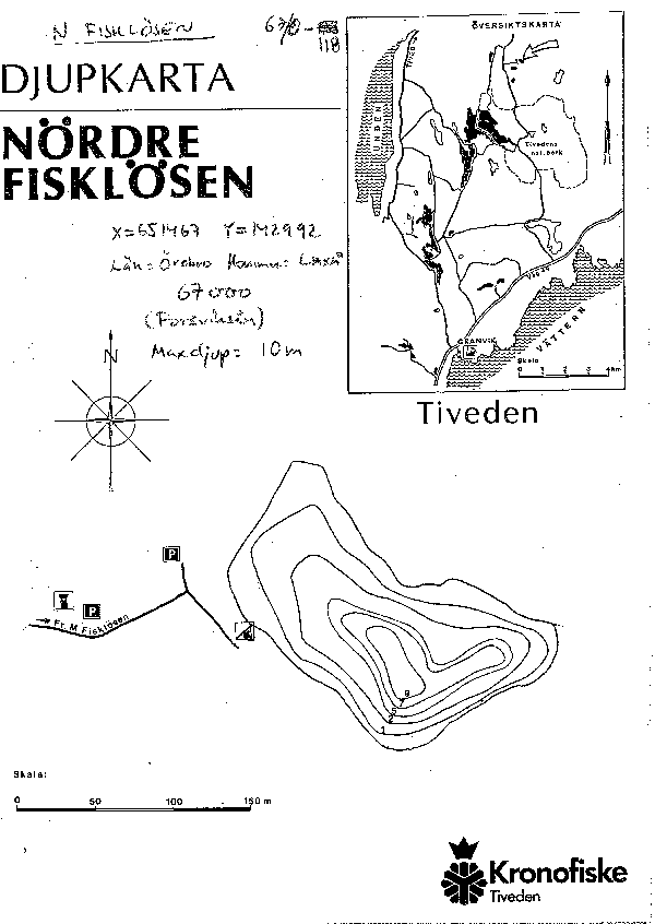Djupkarta för Norra Fisklösen — SMHI Vattenwebb