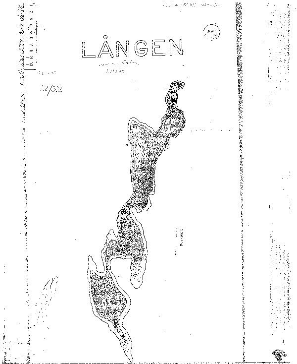 Djupkarta för Norra Lången — Norra Lången — blad 1-0116 (SMHI Vattenwebb)