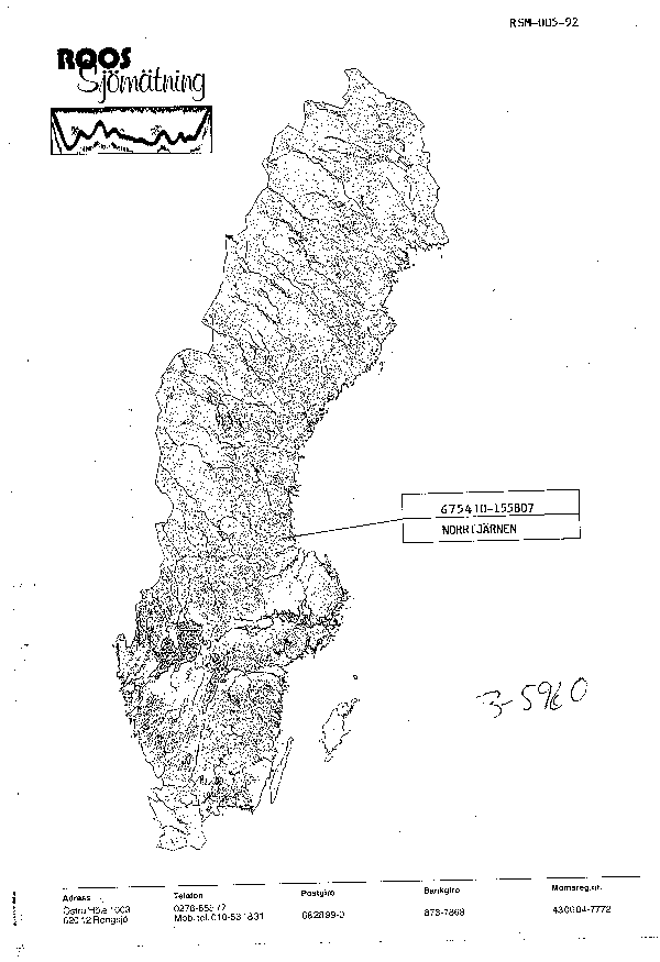 Djupkarta för Norrtjärnen