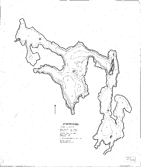 Djupkarta för Nysockensjön — Nysockensjön — blad 0-0140 (SMHI Vattenwebb)