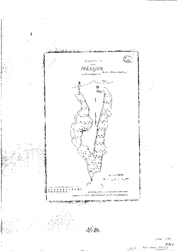 Djupkarta för Nässjön i Ronneby — Nässjön — blad 3-0788 (SMHI Vattenwebb)