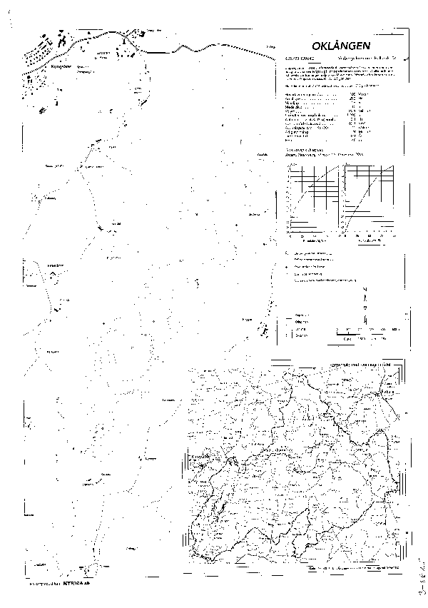 Djupkarta för Oklången — Oklången — blad 3-6625 (SMHI Vattenwebb)