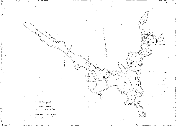 Djupkarta för Orlången — Orlången — blad 2-0121 (SMHI Vattenwebb)