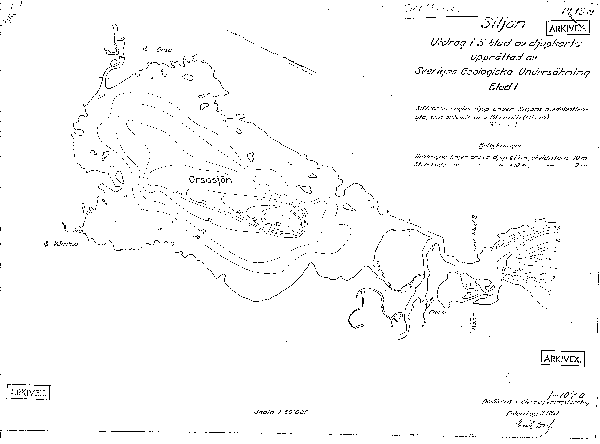 Djupkarta för Orsasjön — Orsasjön — blad 1-0104 (SMHI Vattenwebb)