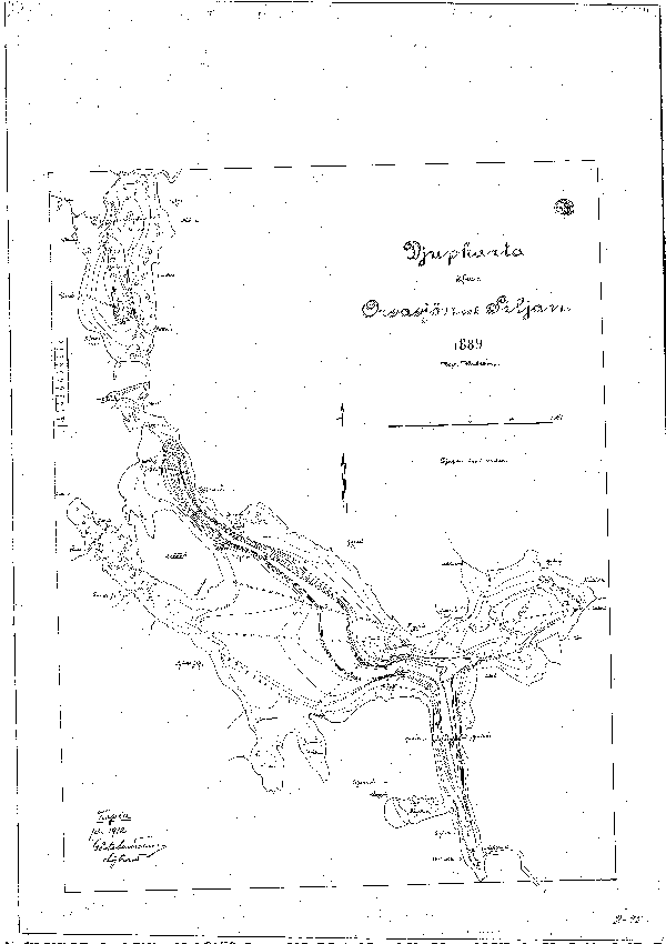 Djupkarta för Orsasjön — Orsasjön — blad 2-0092 (SMHI Vattenwebb)