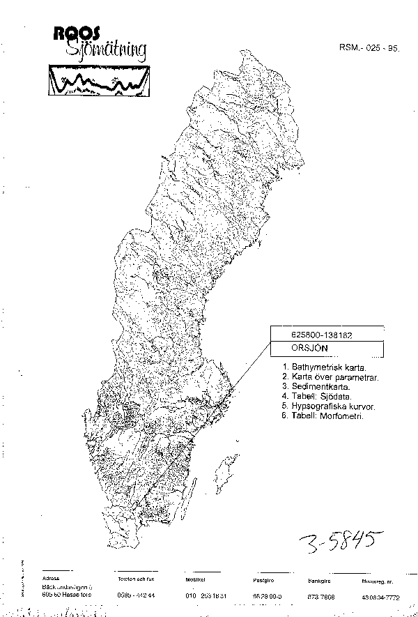 Djupkarta för Orsjön