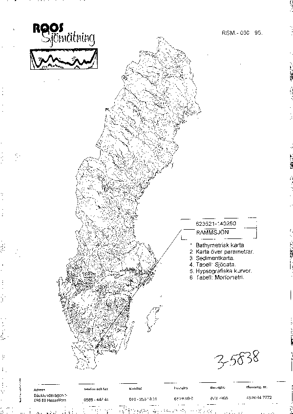 Djupkarta för Rammsjön