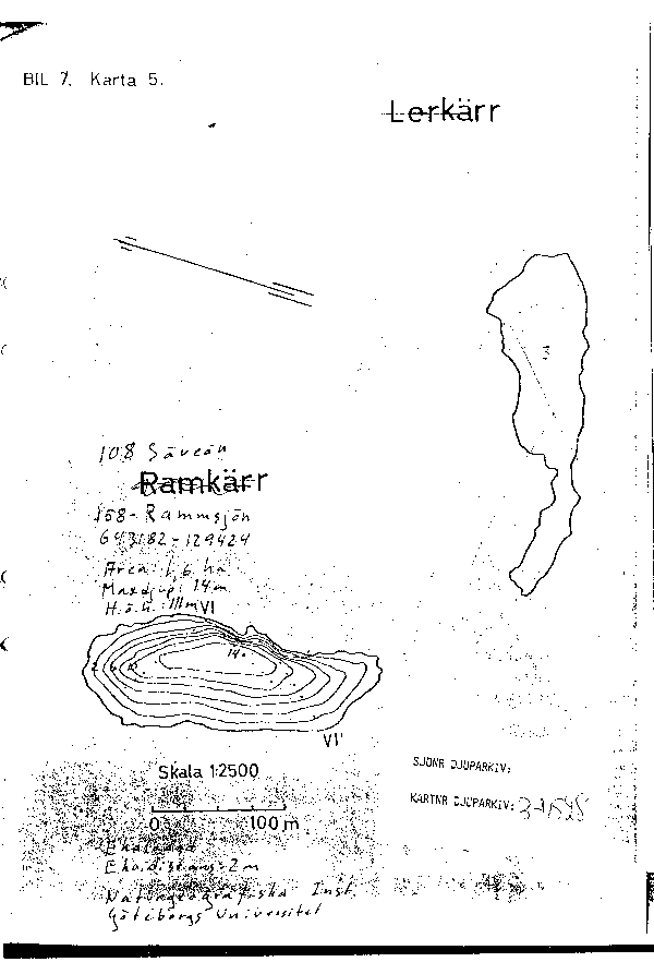 Djupkarta för Rammsjön