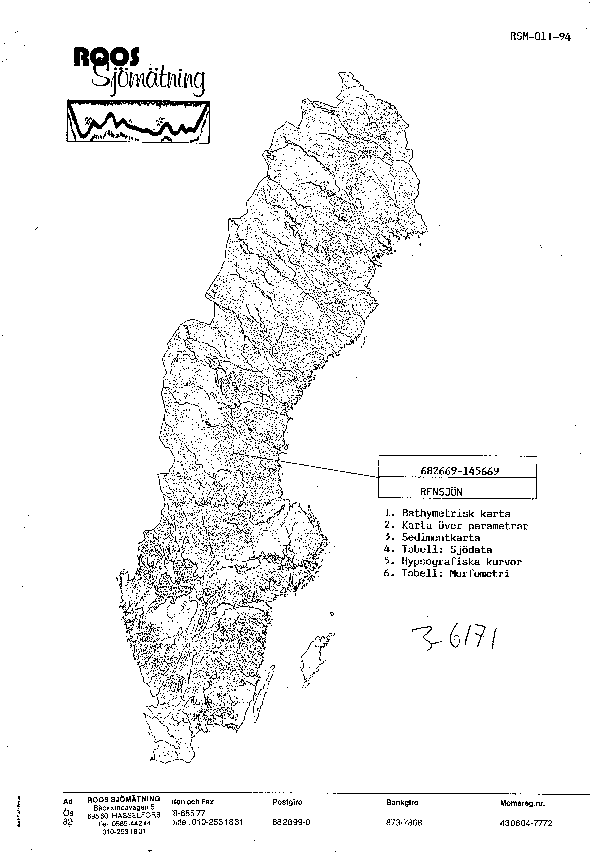 Djupkarta för Rensjön