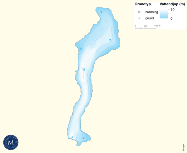 Djupkarta för Rundbosjön