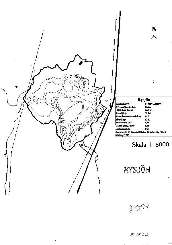 Djupkarta för Rysjön