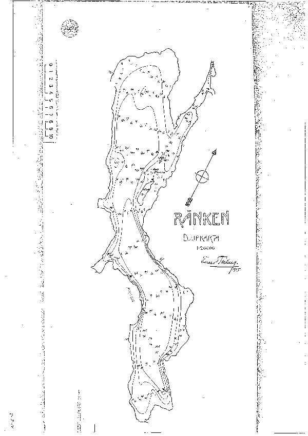 Djupkarta för Ränken — Ränken — blad 2-0207 (SMHI Vattenwebb)