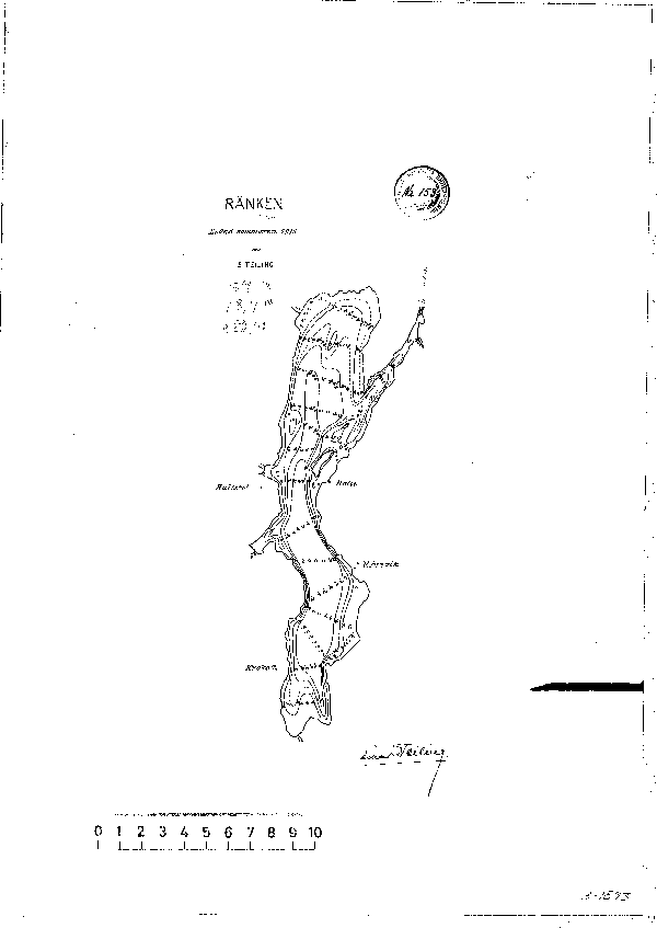 Djupkarta för Ränken — Ränken — blad 3-1593 (SMHI Vattenwebb)