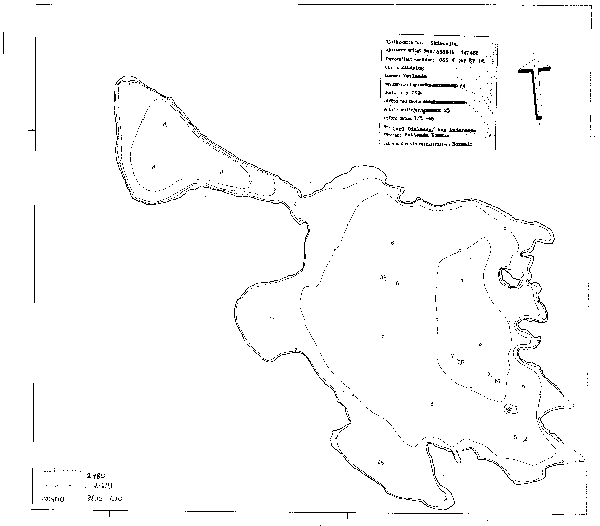 Djupkarta för Skirösjön — Skirösjön — blad 2-0291 (SMHI Vattenwebb)
