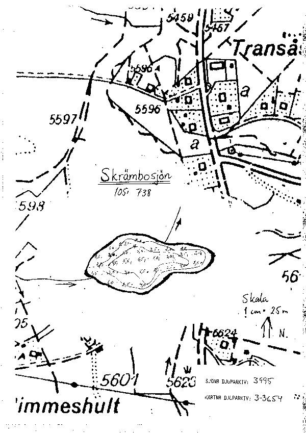 Djupkarta för Skrämbosjön — SMHI Vattenwebb
