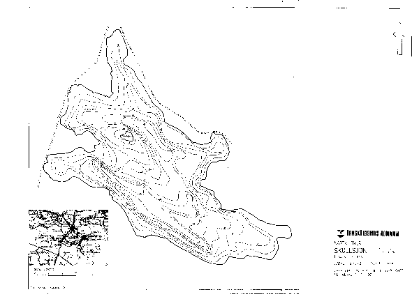 Djupkarta för Skulesjön — Skulesjön — blad 3-3300 (SMHI Vattenwebb)
