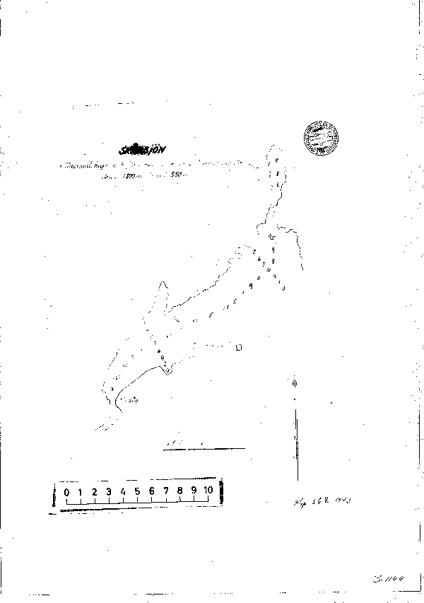 Djupkarta för Skårsjön i Eda — Skårsjön — blad 3-1150 (SMHI Vattenwebb)