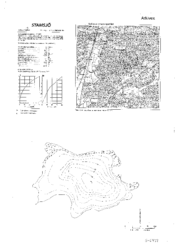 Djupkarta för Stamsjö — Stamsjö — blad 3-6439 (SMHI Vattenwebb)