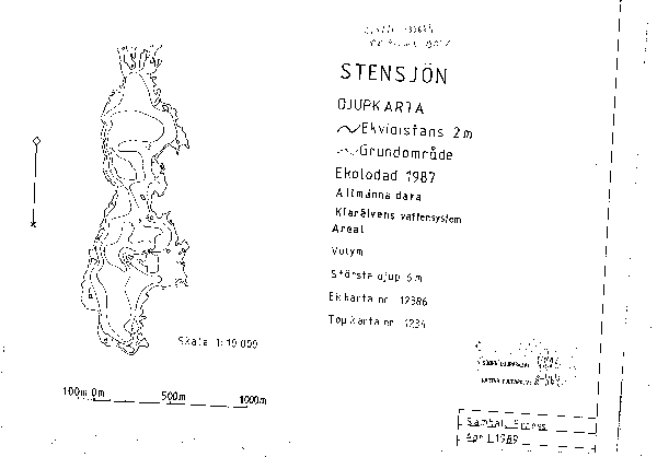 Djupkarta för Stensjön