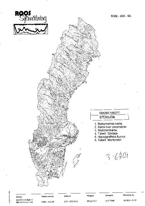 Djupkarta för Stensjön