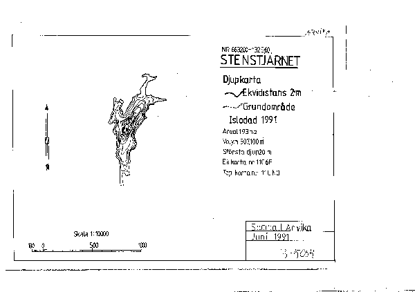Djupkarta för Stenstjärnet