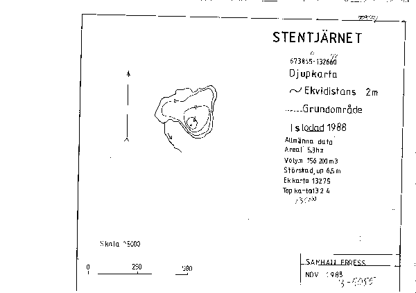 Djupkarta för Stentjärnet