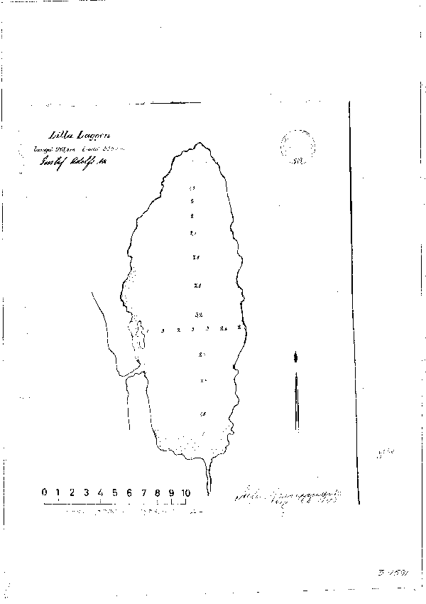 Djupkarta för Stor-Laggen — Stor-Laggen — blad 3-1591 (SMHI Vattenwebb)