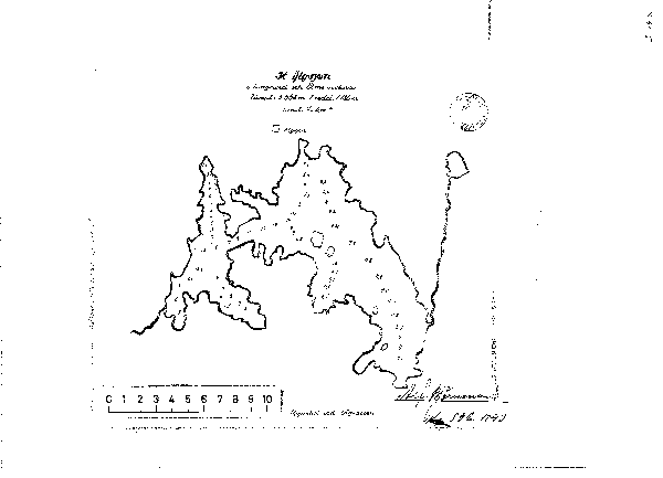 Djupkarta för Stor-Älgsjön — Stor-Älgsjön — blad 3-1436 (SMHI Vattenwebb)