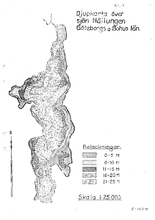 Djupkarta för Stora Hällungen — Stora Hällungen — blad 3-1527 (SMHI Vattenwebb)