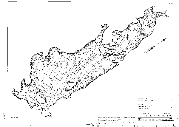 Djupkarta för Stora Härsjön — Stora Härsjön — blad 3-0953 (SMHI Vattenwebb)