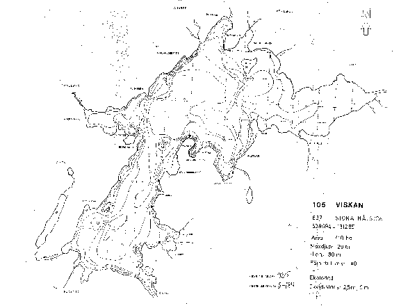Djupkarta för Stora Hålsjön — Stora Hålsjön — blad 2-0189 (SMHI Vattenwebb)