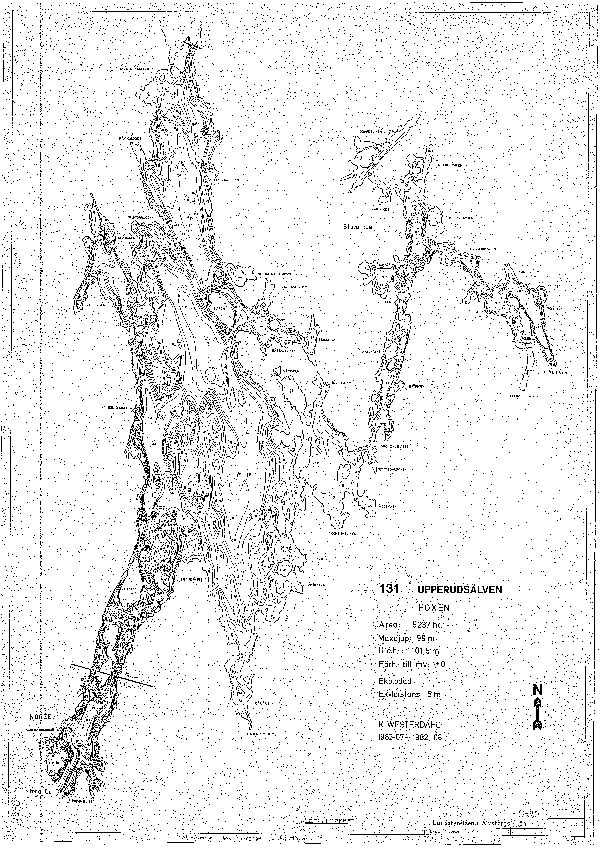 Djupkarta för Stora Le/Foxen — Stora Le_Foxen — blad 0-0080 (SMHI Vattenwebb)