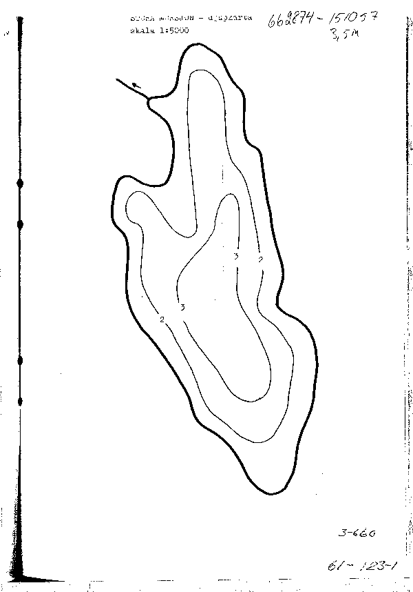 Djupkarta för Stora Morsjön — Stora Morsjön — blad 3-0660 (SMHI Vattenwebb)