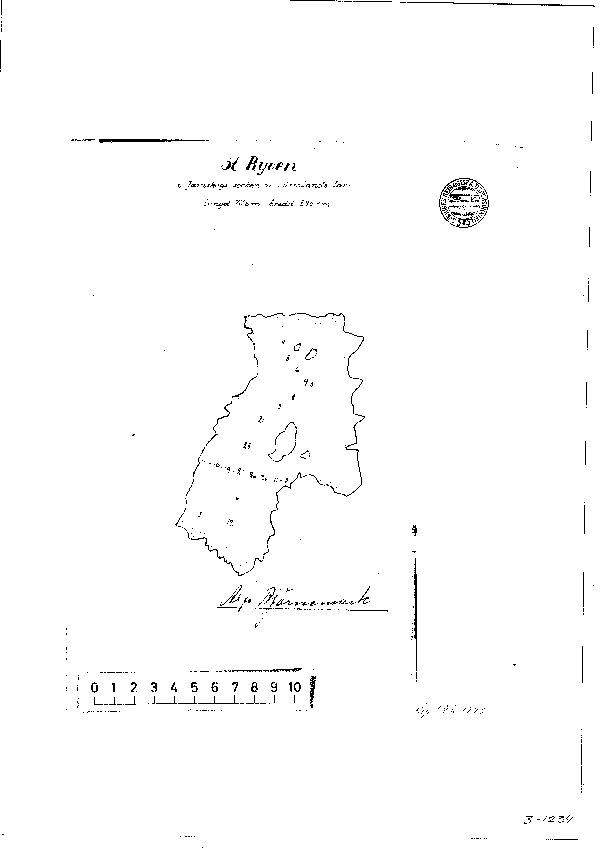Djupkarta för Stora Ryven — Stora Ryven — blad 3-1234 (SMHI Vattenwebb)